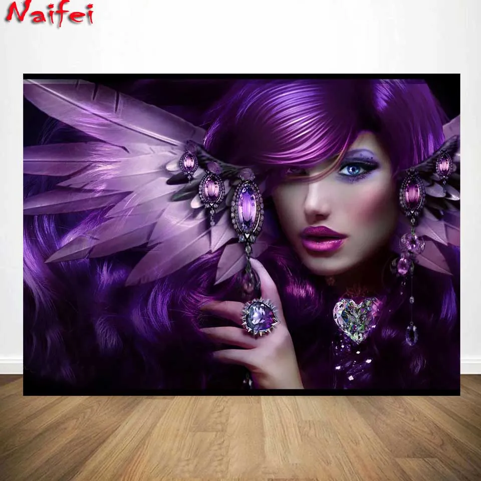 Cheap Diamond Painting Feather Eyelashes Beauty Diamond Embroidery Home  Decoratin Accessories Rhinestones