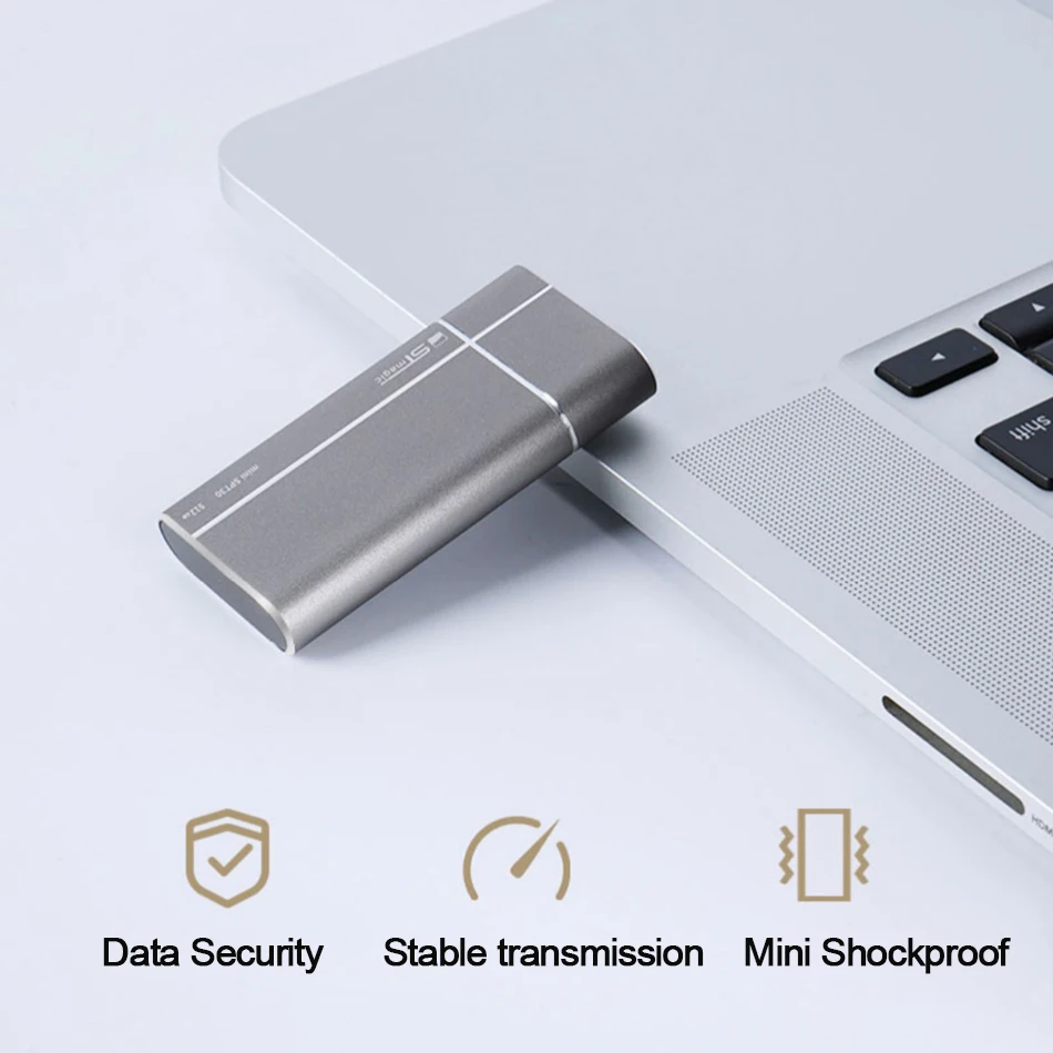Внешний SSD накопитель Stmagic mini металлический Портативный твердотельный 128 ГБ 256 512