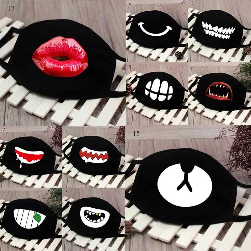 1PC Cotton Mouth Face Mask Cartoon Teeth Women Men Muffle Cute Simple Breathable Reusable Masks Covers | Аксессуары для одежды