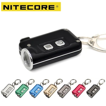 

2018 New Nitecore TINI 380 lumens Micro-USB charging Mini Metallic Key Chain Light flashlight