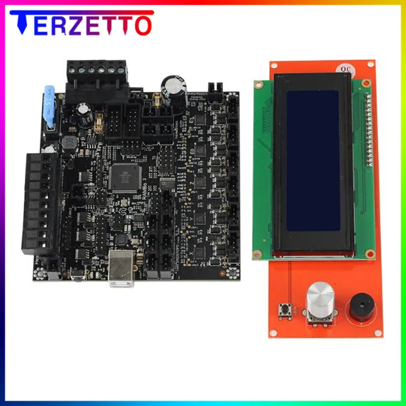 RAMBo V1.4 плата Мега и шаговые драйверы все на одном интегрированный PCB + LCD2004 для Arduino
