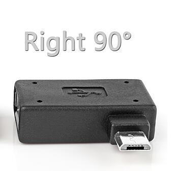 Adapter USB 2.0 Female to Male Micro OTG Power Supply 2018 Port 90 Degree Left 90 Right Angled USB OTG Adapters