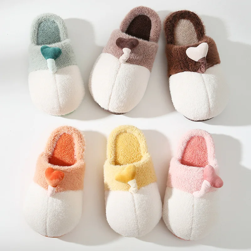

Men's and Women's New Autumn and Winter Cotton Slippers Cute Cartoon Warmth Thickening Indoor Home Couple Shoes