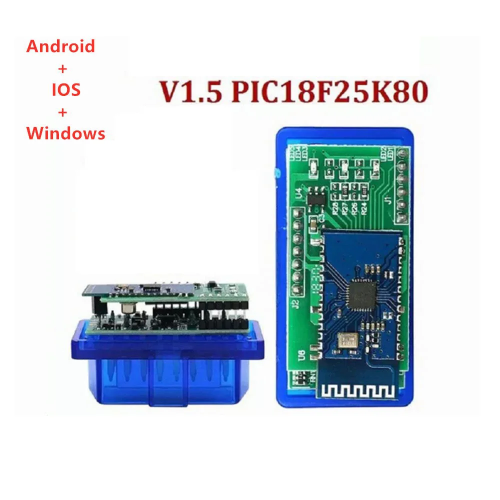 MINI PIC18F25K80 OBD2 Scanner ELM327 V1.5 Bluetooth ELM 327 Diagnostic Adapter Scan Tool OBD OBDII Code Reader For ATAL | Автомобили и