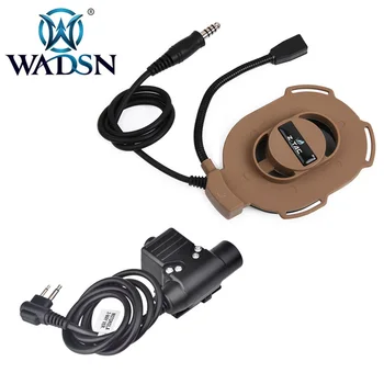 

WADSN Softair Bowman Elite II Headset Peltor Military Headphone With Push To Talk Airsoft U94 PTT Kenwood Adapter WZ181-DE