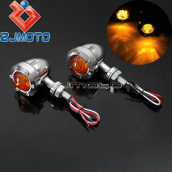 

Universal Motorcycle Amber Light LED Turn Signal Light Bullet Indicator Blinkers For Harley Cafe Racer Chopper Bobber Custom