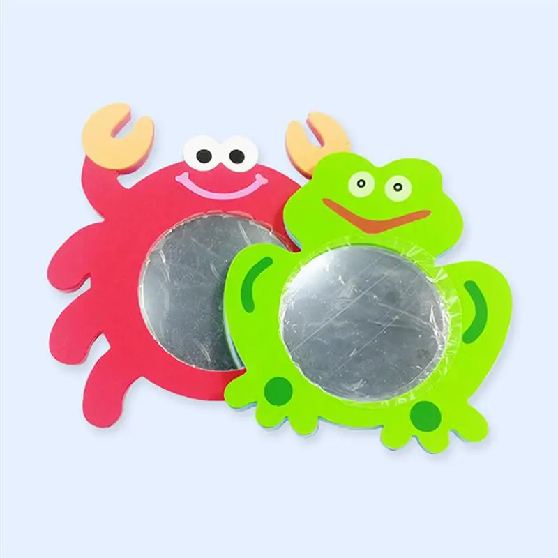 Toddler Toys EVA Cartoon Mirror Small Mirroring Plaything Creative Crab Or Frog Design Water Toy Educational Cartoon Small 2