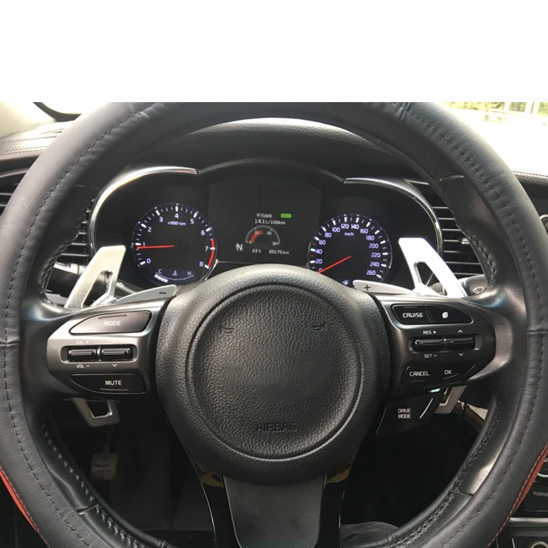 

Car Aluminum Alloy Steering Wheel DSG Shift Paddle Shifter Gear Extension For Kia K5(2014) Auto Car-styling Interior Accessories