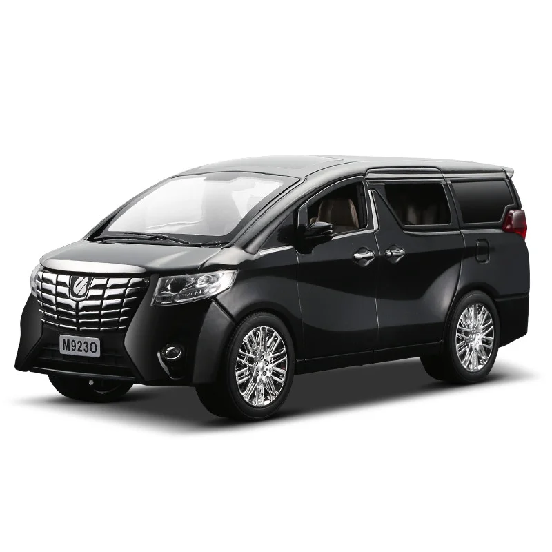 Новинка 1:24 1:32 Toyota Alphard Роскошная бизнес-модель автомобиля из сплава с откидной спинкой литые игрушечные транспортные средства 6 дверей можно открыть