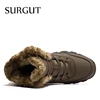 SURGUT Brand Winter Men Non-slip Working Boots Plush Keep Warm Waterproof Plus Fur Snow Boots Men Sneakers Shoes Big Size 39-47 ► Photo 3/6