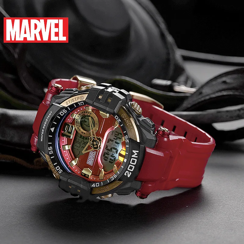 

Marvel Iron Man Watch 200 M Waterproof Men Sports Watch 2019 New Style Trend Cool Electronic Watch 998