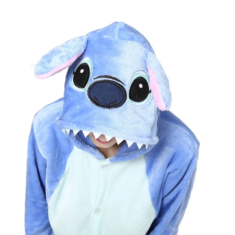 Kids Halloween Costumes Cartoon Animal Stitch Cute Outfit Flannel Special Party Boy Girl Onesie Pajama Suit