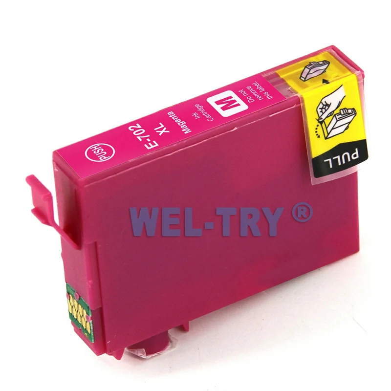 Совместимый чернильный картридж для EPSON 702 T702 XL для WorkForce Pro WF-3720 WF-3725 принтера, полные чернила с чипами