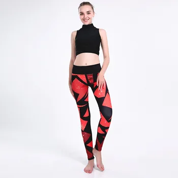 

Brand Hot Sales Women Dragonfly Printing Leggings High Waist Casual Elasticity Legins Trouser Pants For Women