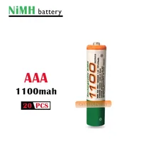 20 шт./лот, AAA 1,2 V Ni-MH аккумуляторная батарея 1100mah