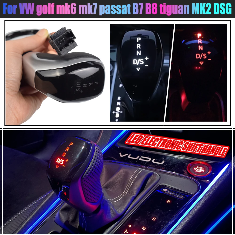 Automatic Electronic Led Gear Shift Knob For Volkswagen Tiguan Golf