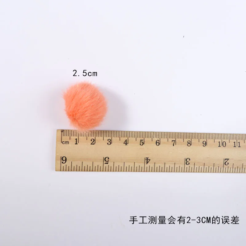 12 шт./лот 17 цветов 2 5 см Меховые помпоны из норки для шитья на вязаном брелке шарф