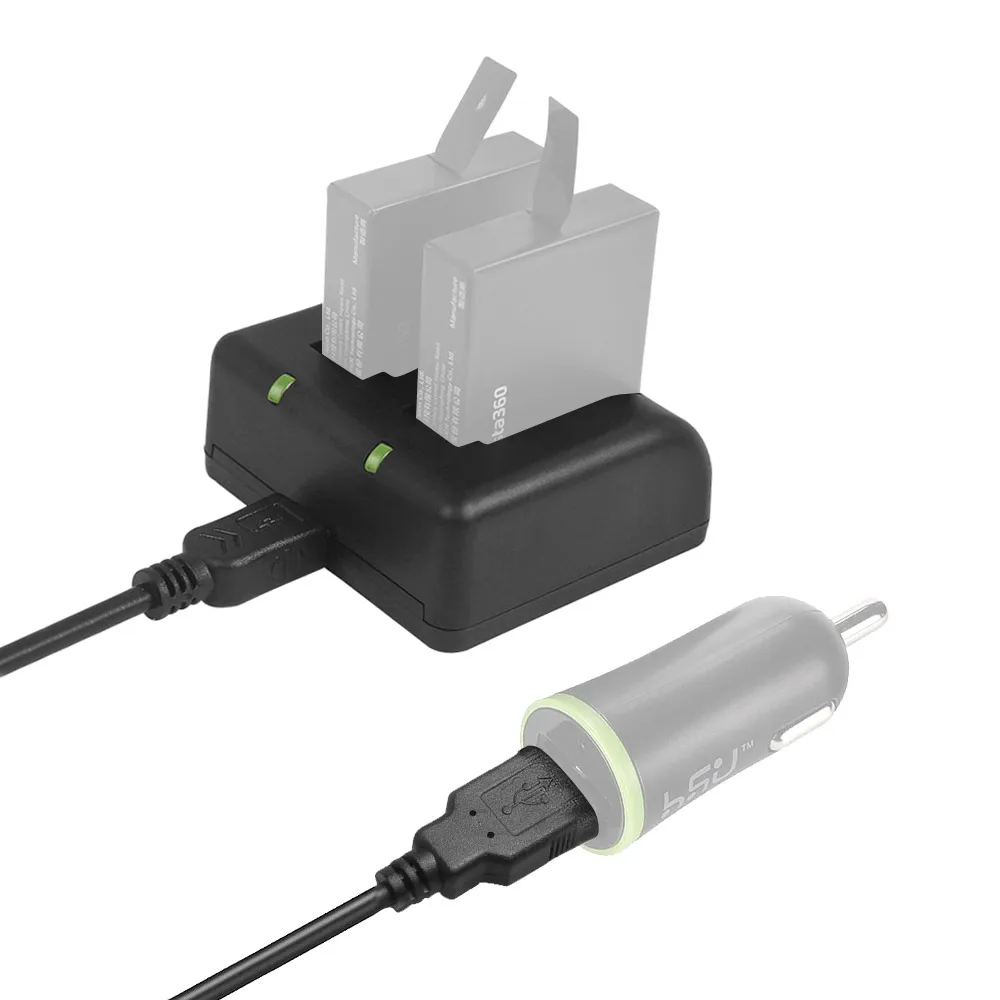 Портативный двойной USB камера зарядное устройство с индикатором usb-кабель со светом для Insta360 One X аксессуары для камеры