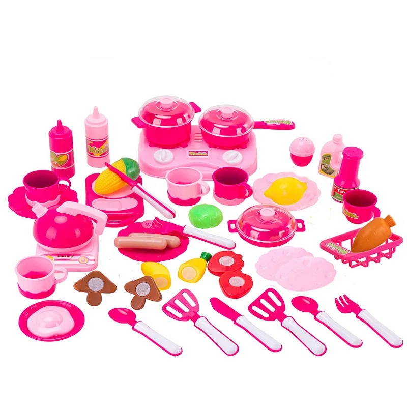 

46 Pieces Play House Toys Children Model Kitchen Set Cut Fruit Cut Cross Border AliExpress Amazon