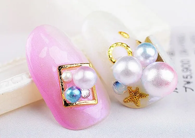 Маникюр цвет украшение в виде жемчужины изделия мобильного телефона Смола DIY ювелирные изделия в японском стиле конфеты шар ногтей стикер 12 цветов Набор