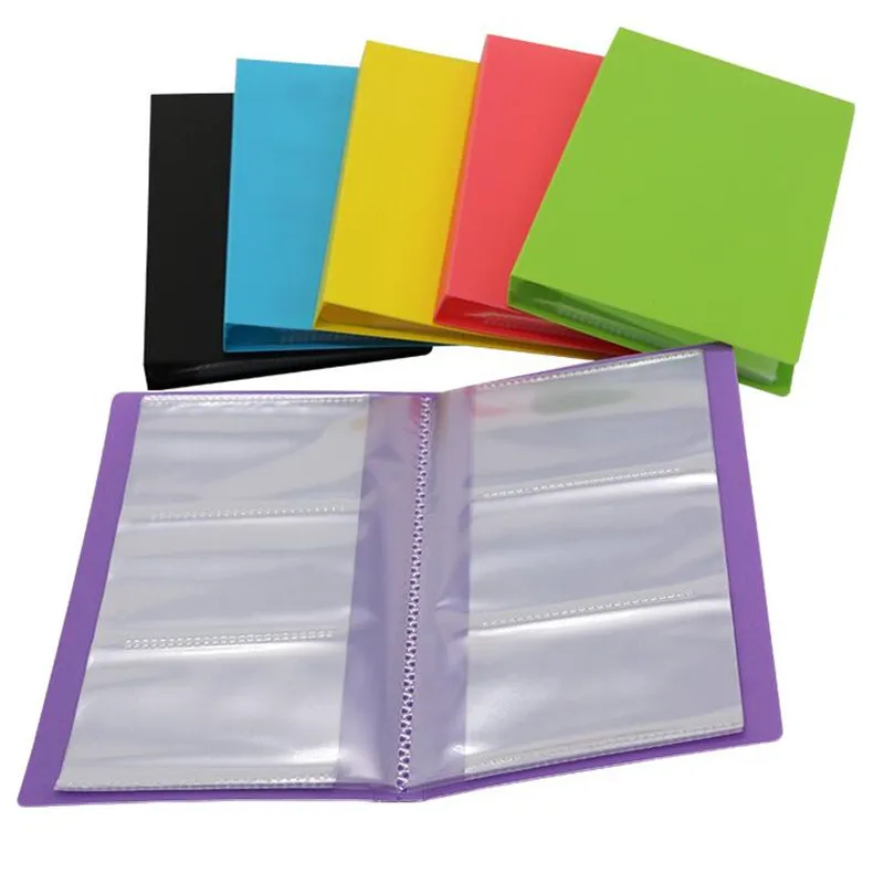 

120 Slots ID Holders Cute cartoon card book 5 colors star large capacity business card clip ticket collection book Card Stocks