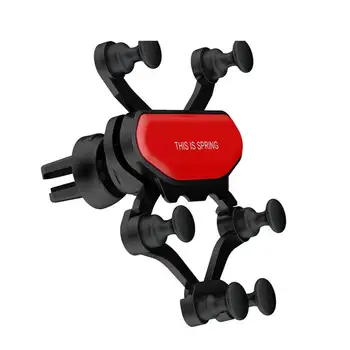

Car Mobile Phone Holder Plastic Car Accessories Air Outlet Six-Point Linkage Car Mobile Phone Holder 1 Set