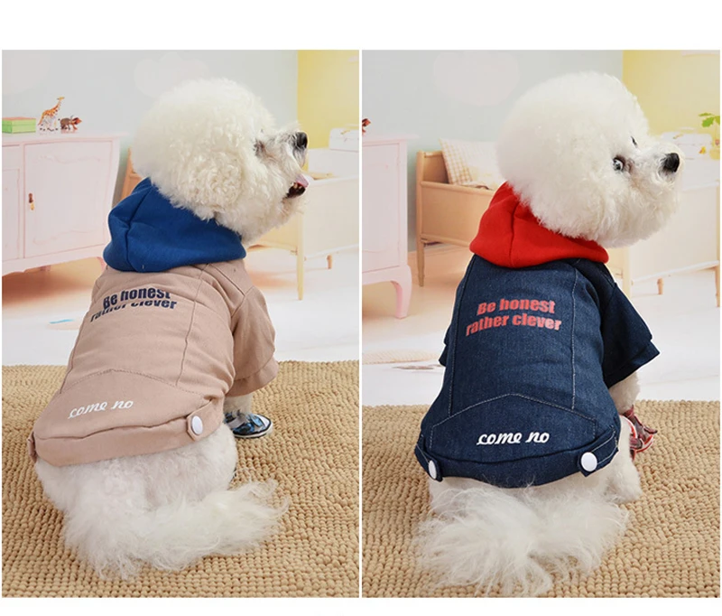 Джинсовая куртка для собак зимняя одежда для домашних животных зимнее пальто для собак костюм для собак французская Одежда для собак Ropa Perro