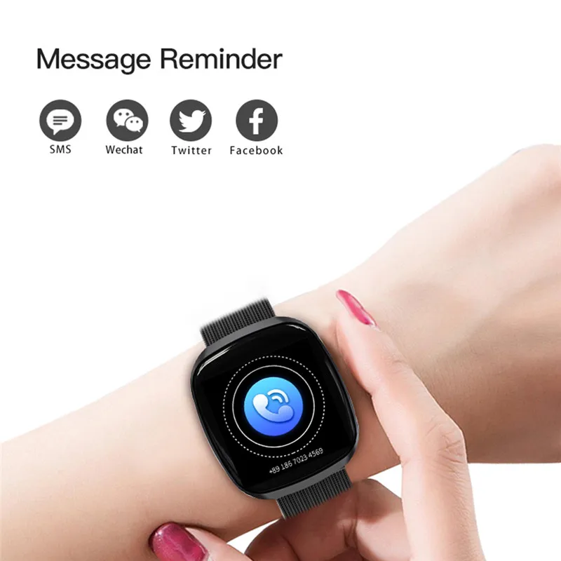 T2 smart fitness bracelet heart rate monitor blood pressure sleep tracker health wristband smart watch IP67 waterproof Watches