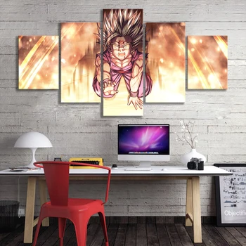 

Super Saiyan Gohan Pictures Cartoon Anime Poster Dragon Ball Artwork Canvas Paintings for Children Bedroom Wall Decor,Unframed