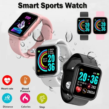 

Y68 Bluetooth Waterproof Digital Smart Watches Men Women Kids Smart Wristband Clock HR/BP Rate Smartwatch Fitness Tracker watch