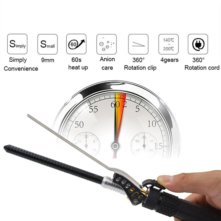 Hair Iron Ceramic Hair Curlers Curling Iron For Universal Voltage