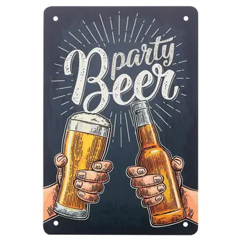 

1Pc Porable Fashion Vintage Tin Signs Metal Posters for Home Bar