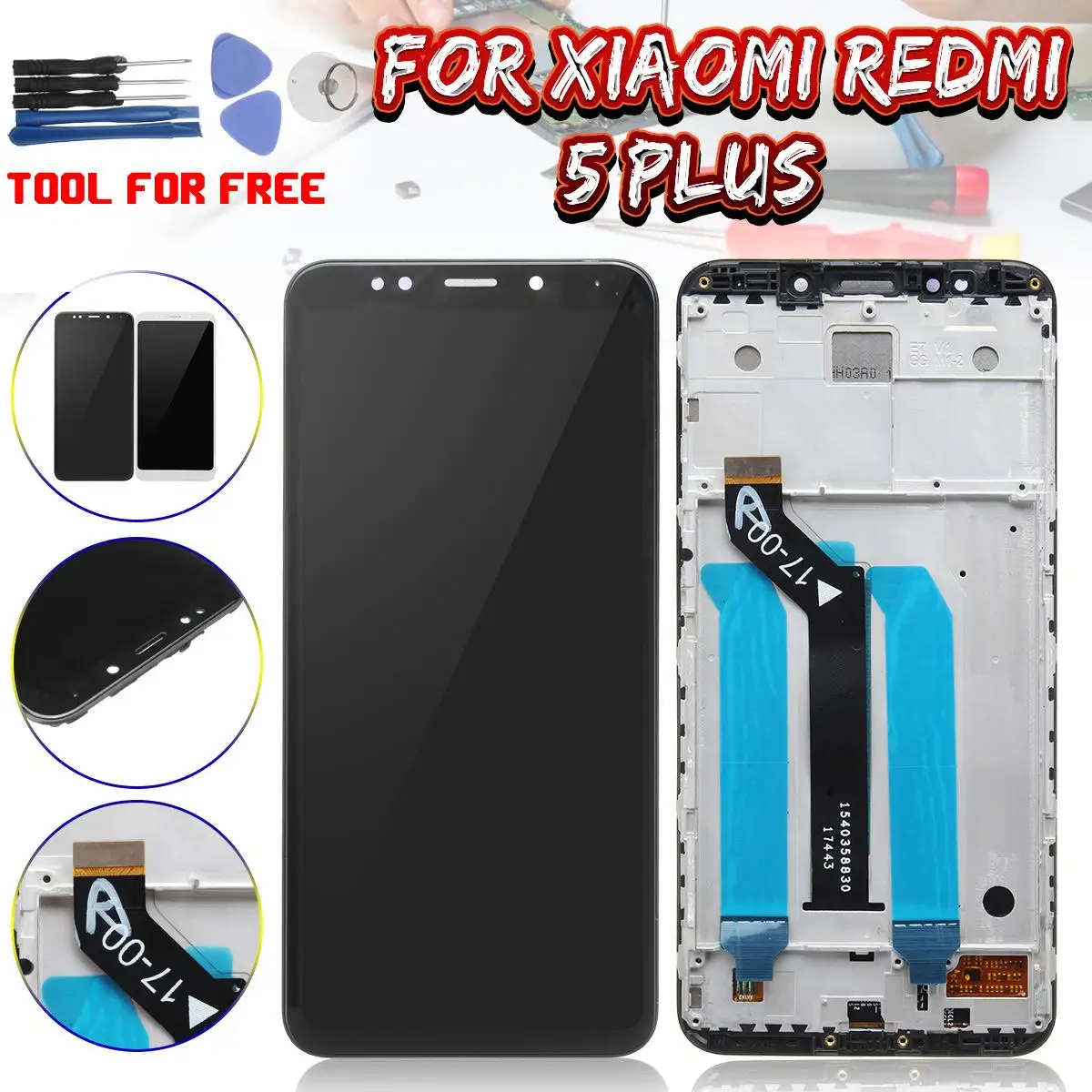 

LCD Display + Touch Screen Digitizer LCD Display Replacement Assembly For Xiaomi Redmi 5 Plus