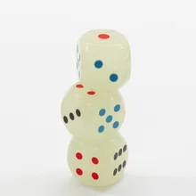 10 шт./лот 45 мм Серебристые игральные кости-кубики люминисцентный ночник весело ночной бар развлечения игровые кубики резиновый прыгающий мяч