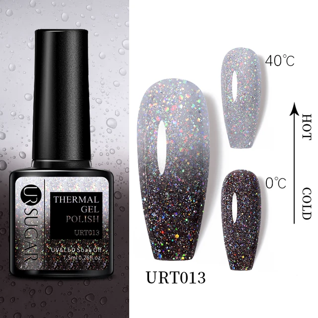 UR SUGAR 7.5ml Luminous Thermal Gel Nail Polish 2 In 1 Color Changing Glow in Dark Soak Off Manicuring UV Gel Nail Art Varnish URT013