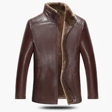 Новая мужская куртка из натуральной овчины, подкладка из натурального меха ягненка, толстое теплое пальто из натуральной кожи, мужская куртка из овчины, Размер 6XL