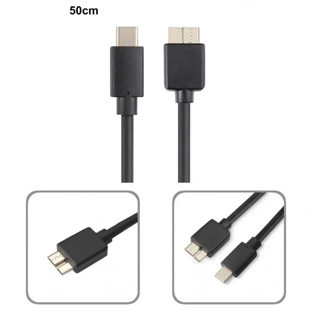 

Connector Cable Practical Type-C to Micro B Driver Free Hard Drive Cord Universal Durable Data Line