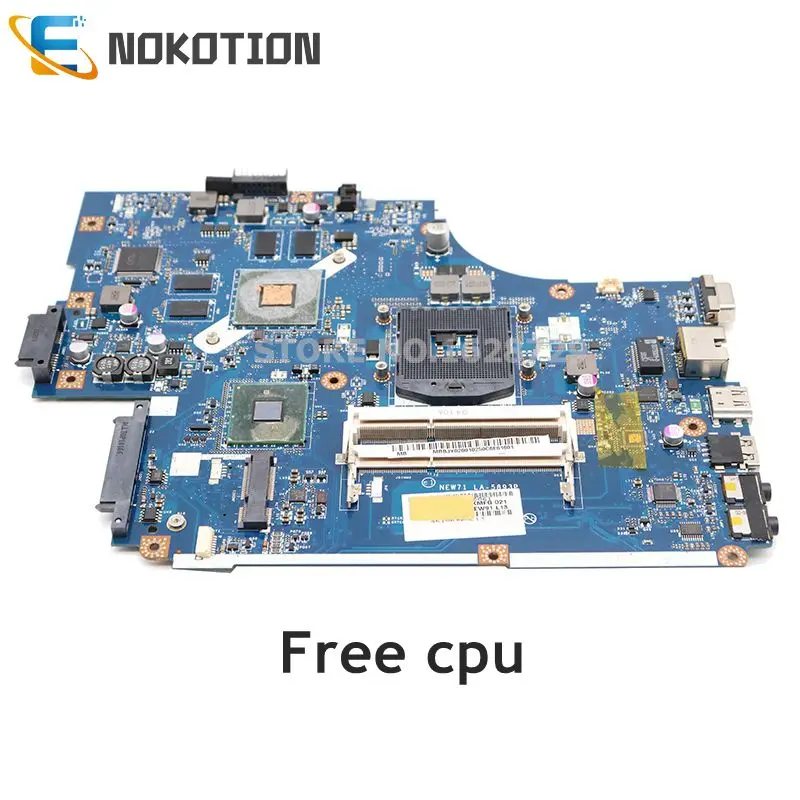NOKOTION NEW71 MBRDP02001 материнская плата для ноутбуков Acer aspire 5742 5742G HM55 DDR3 GT540M 1 ГБ