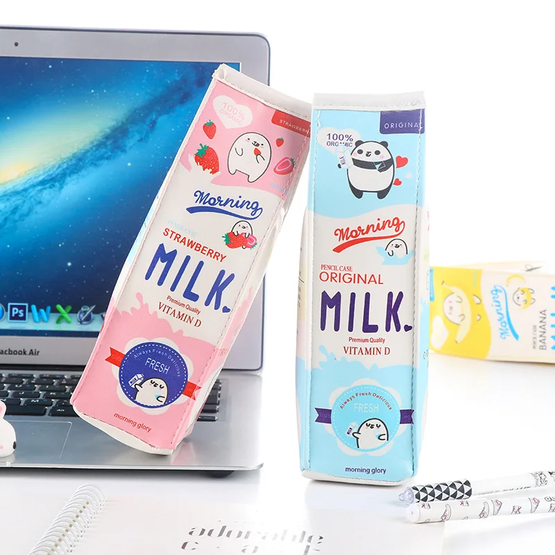 Cute School Case Korea School Pencil Case Milk Pencil Unusual cases For Girls Boys Supplies