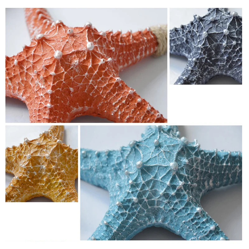 Conch Starfish Beach Decor Nautical Home Bedroom Living Room Hanging Vase Background Wall Decoration Seashells natural shell ornaments,resin starfish ornaments