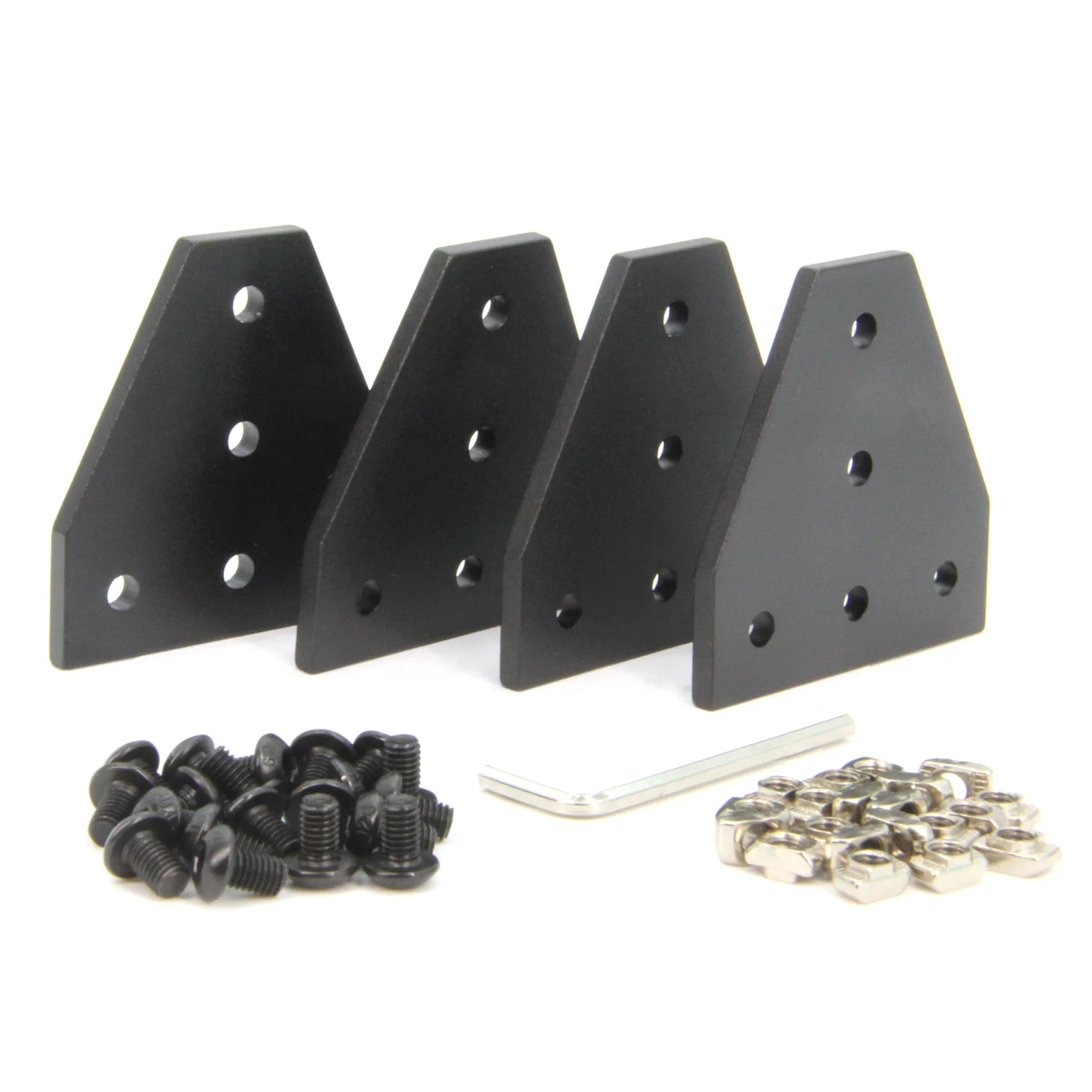 4pcs/lot 5 holes 90 degree Joint Board Plate Corner Angle Bracket connection Joint Strip for 2020 Aluminum profile