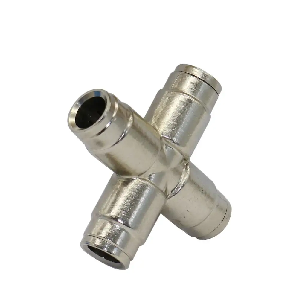 

High Pressure 3/8" Cross Slip lock connector 9.52mm Hose Leak Proof Quick Coupling Connector Garden Irrigation Pipe Splitter 1Pc