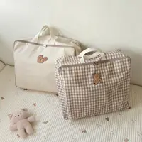 Large Capacity Kids Quilt Storage Mommy Bag Oversize Baby Stuff Organizer Canvas Waterproof Moisture-Proof Travel Luggage Bag 1