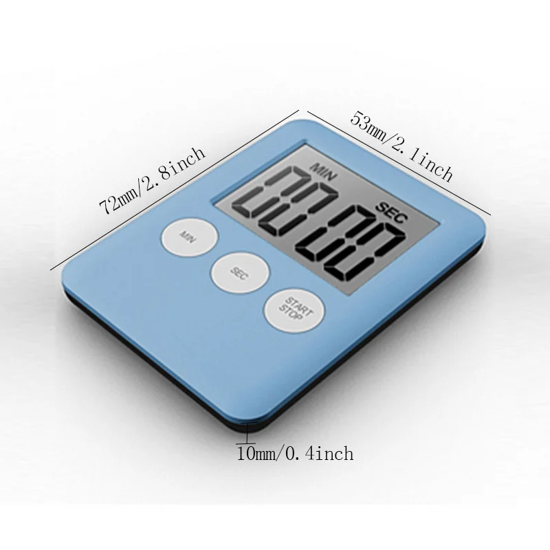 1pc LCD Digital Screen Kitchen Timer Kitchen Accessories Square Cooking Count Up Countdown Loud Alarm Magnet Clock