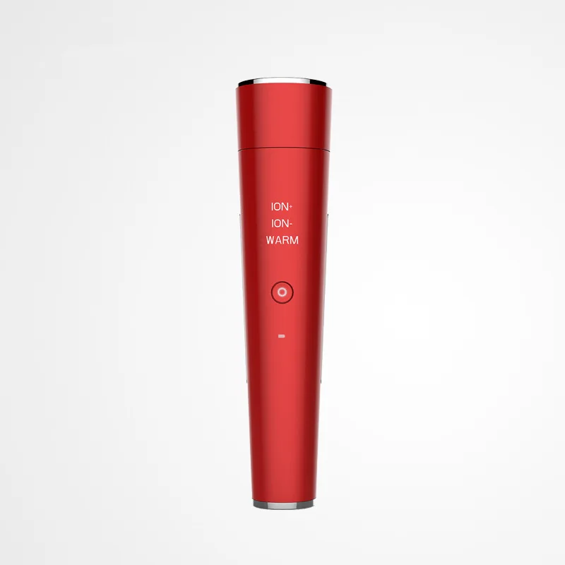 Нагрев ионтофореза очищающее средство для лица электрическая машина снимает усталость сужает поры массажер для лица устройство для стягивания кожи USB - Цвет: Красный