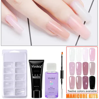 

Lightweight Crystal Nail Extension Gel Three Piece Set Smarthome Phototherapy Gel Quick Color Finger DIY Nails Poly gel 2020