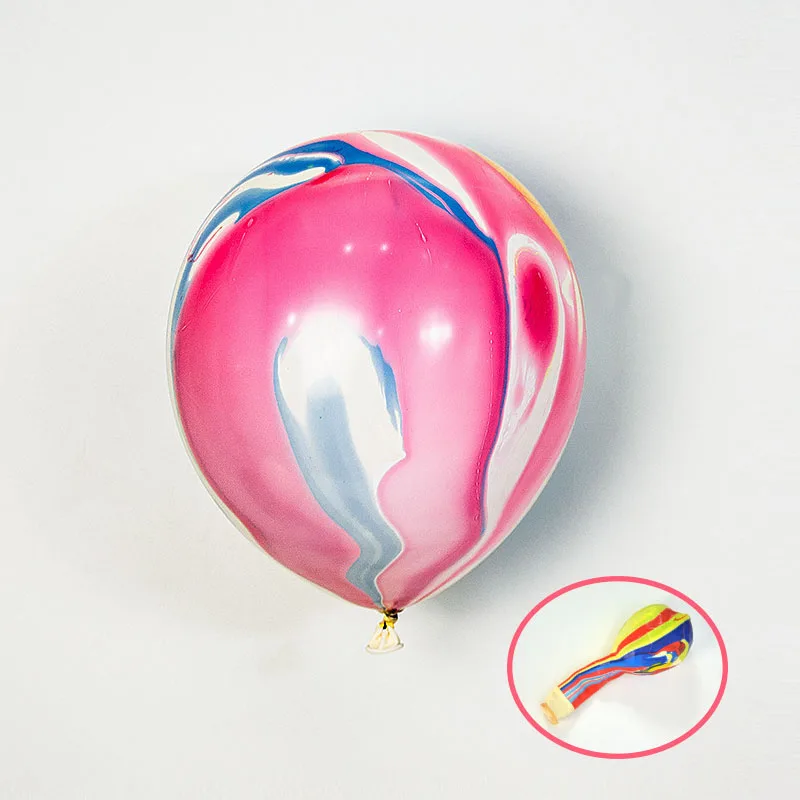 100 шт 12 дюймов живопись воздушные шары Цвета Агата красочные облака воздушный шар День рождения воздушные шары декоративные Детские игрушки камуфляж воздушный шар - Цвет: Colorful Cloud