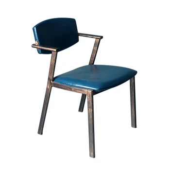 

Wrought iron old industrial style restaurant cafe studio chair casual back creative designer bar tables and chairs