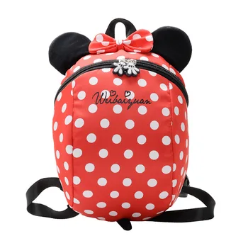 

New Cartoon Minnie Mickey Children Backpacks Kids kindergarten Anti-lost Backpack Baby School Bags Satchel for Boys and Girls