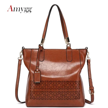 

High Quality Hollow Large Capacity Ladies Shoulder Bag Classic Ladies Tote Bag Women PU Leather Tote Bag Ladies Bag Bolsa Femini